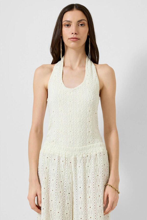 QS haltertop broderie ecru
