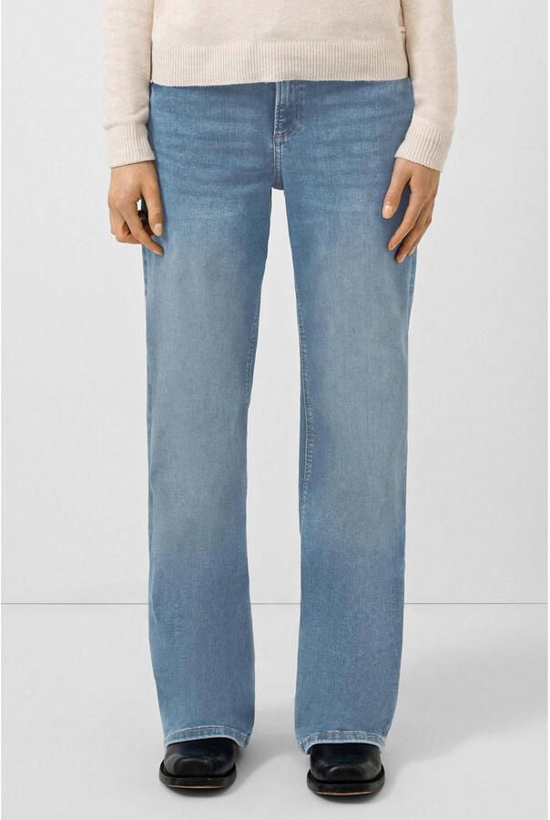 QS high waist wide leg jeans lichtblauw