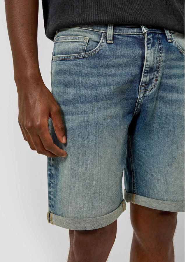 QS JOHN denim regular short lichtblauw