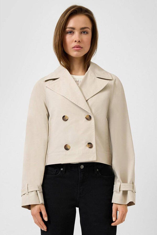 QS korte trenchcoat beige