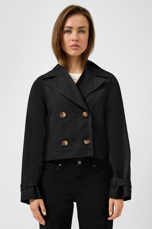 QS korte trenchcoat zwart