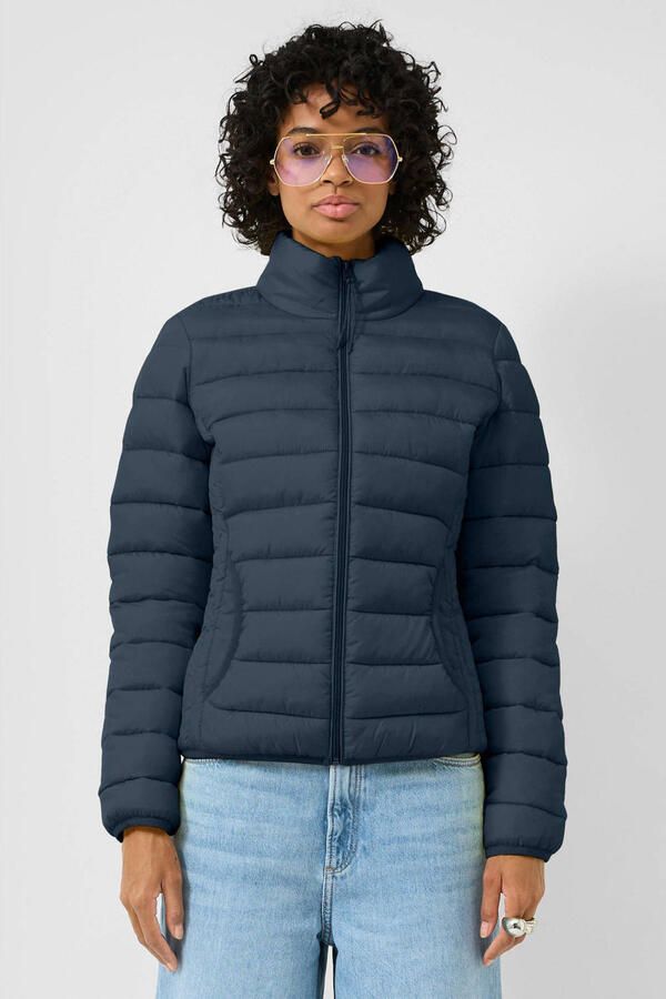 QS licht gewatteerde jas donkerblauw