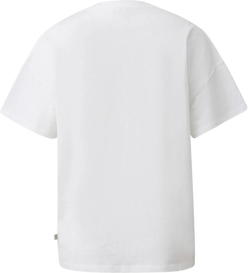 QS loose fit T-shirt met print wit - Foto 2