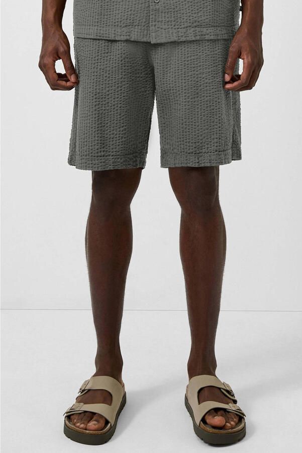 QS regular bermuda short grijs