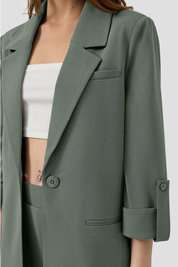QS regular blazer donkergroen - Foto 2