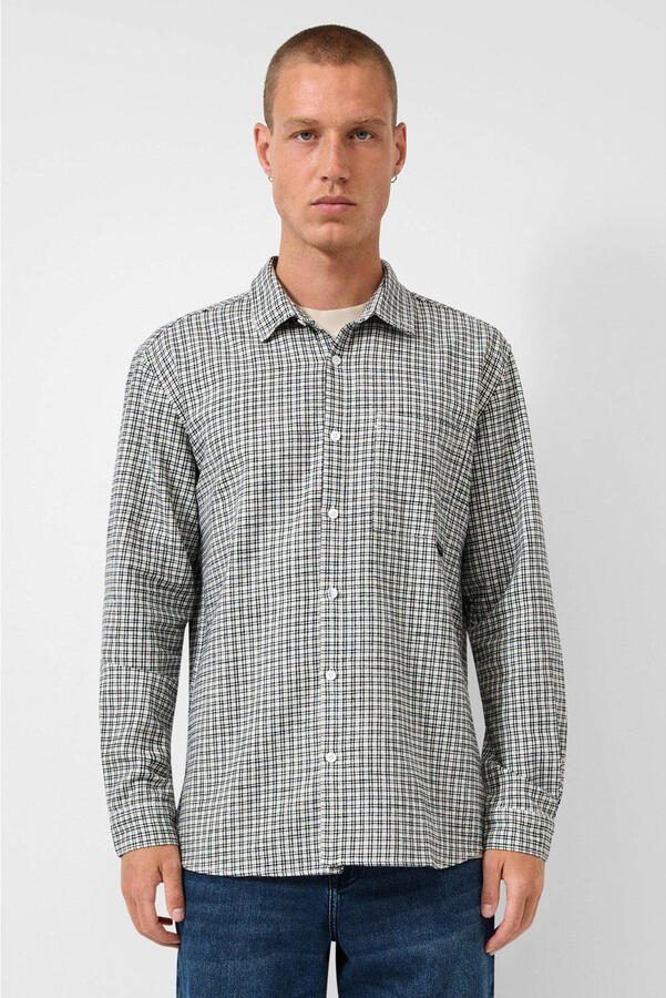 QS regular casual overhemd grijs