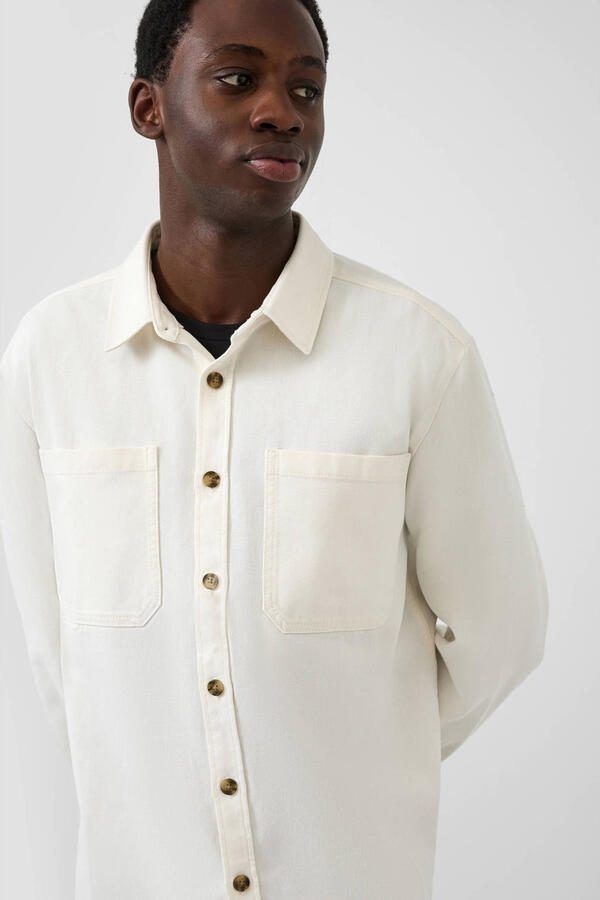 QS regular casual overhemd wit