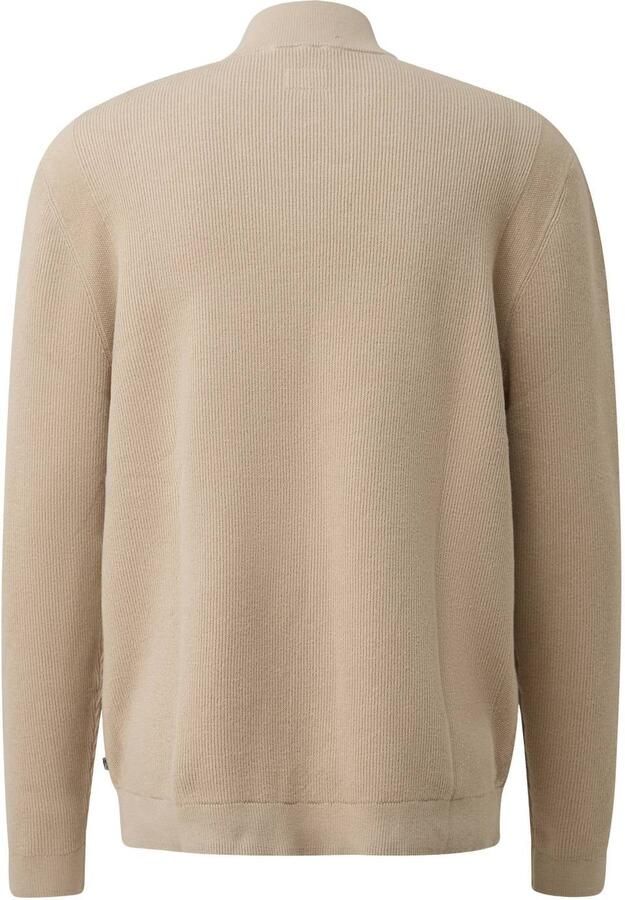 QS regular fit cropped gebreide trui beige - Foto 2