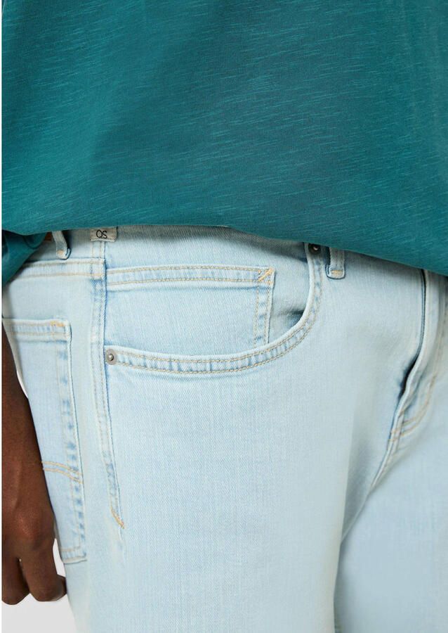 QS regular fit denim short lichtblauw denim - Foto 3
