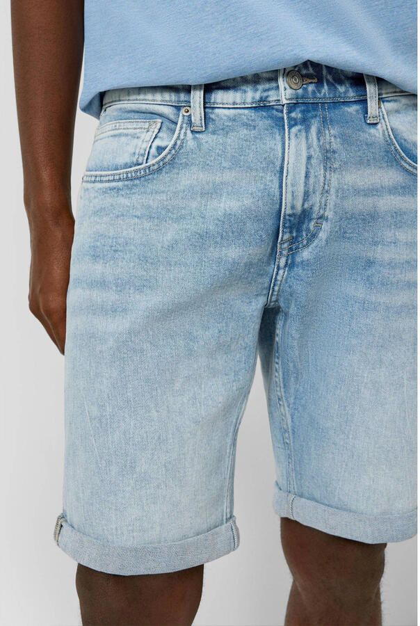 QS regular fit denim short lichtblauw - Foto 3