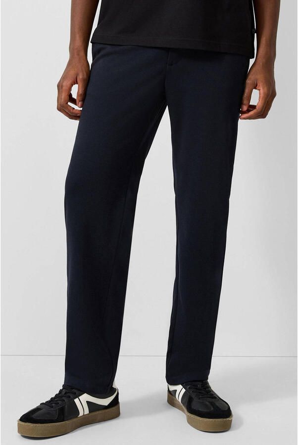 QS regular fit joggingbroek marine