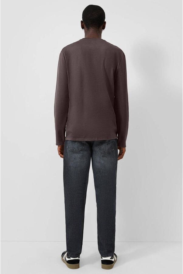 QS regular fit longsleeve donkerbruin - Foto 3