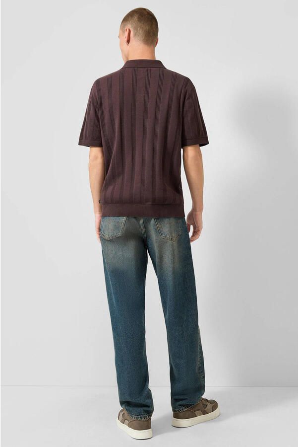 QS regular fit polo donkerbruin - Foto 2