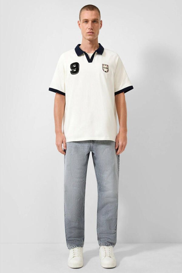 QS regular fit polo met patches ecru - Foto 3