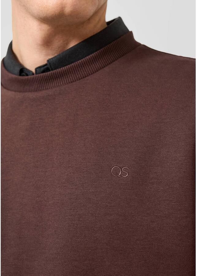 QS regular fit sweater donkerbruin - Foto 2