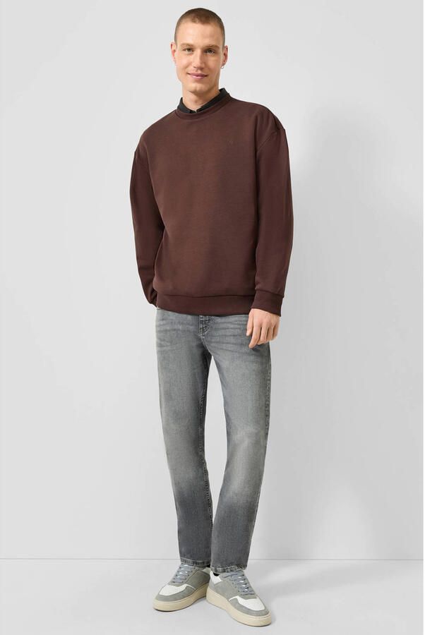 QS regular fit sweater donkerbruin - Foto 3