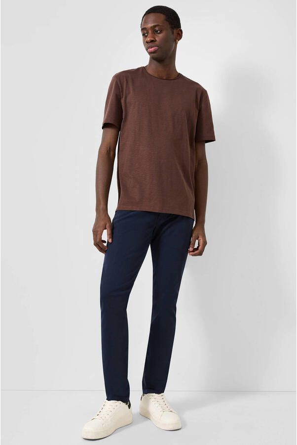 QS regular fit T-shirt donkerbruin - Foto 3