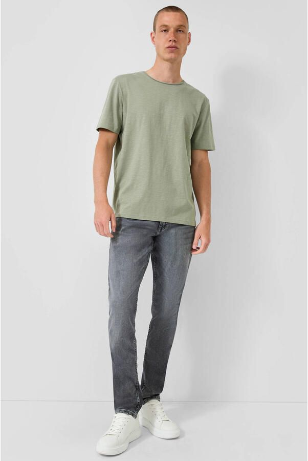 QS regular fit T-shirt olijfgroen - Foto 2