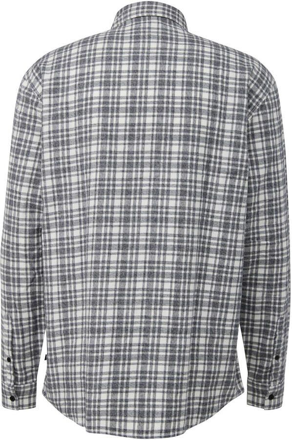 QS Regular geruit casual overhemd grijs - Foto 3
