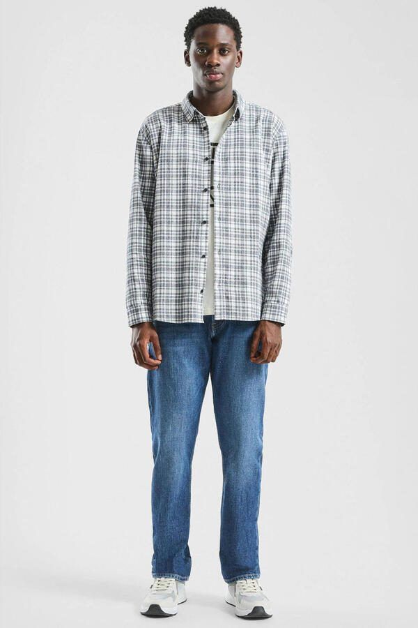 QS Regular geruit casual overhemd grijs - Foto 2