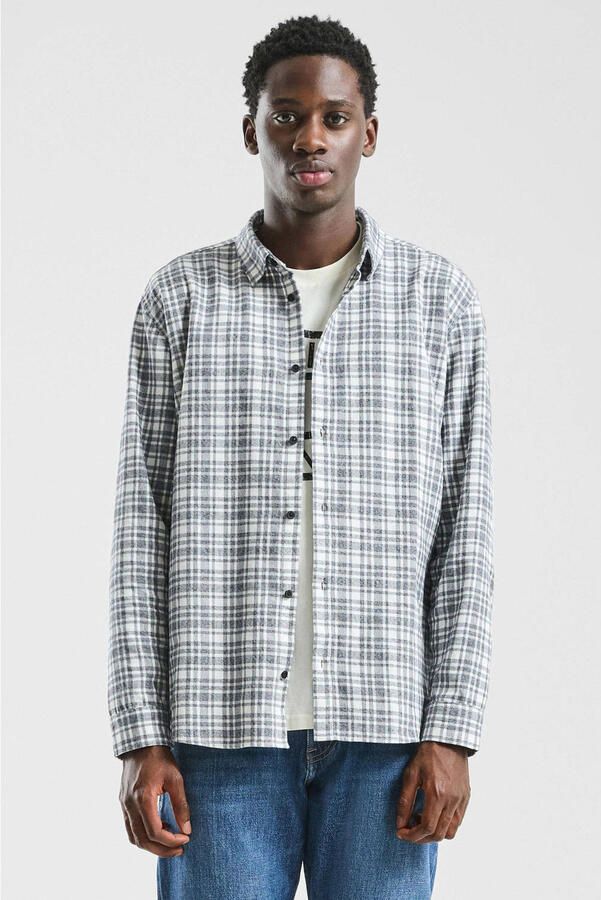QS Regular geruit casual overhemd grijs - Foto 2