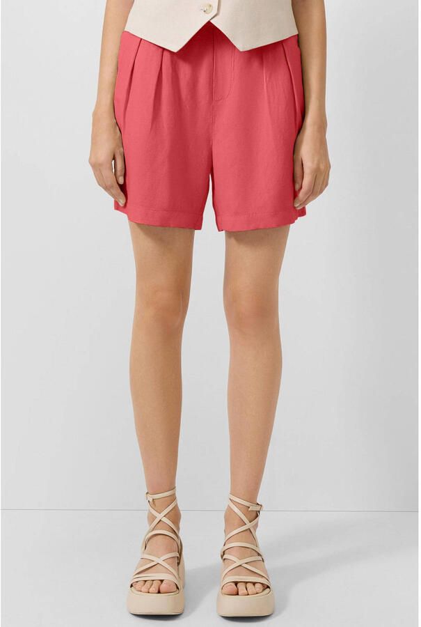 QS regular high waist broek rood