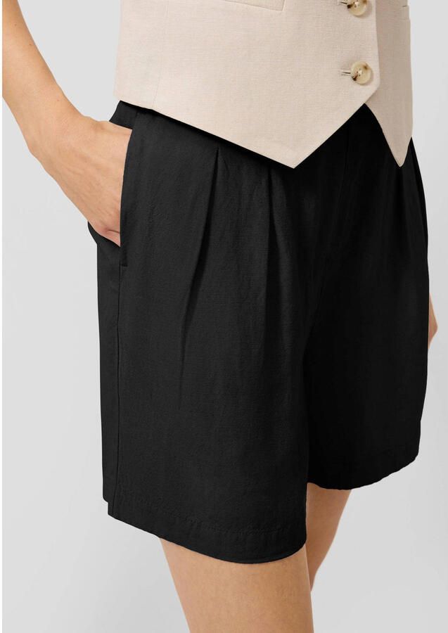 QS regular high waist broek zwart - Foto 2