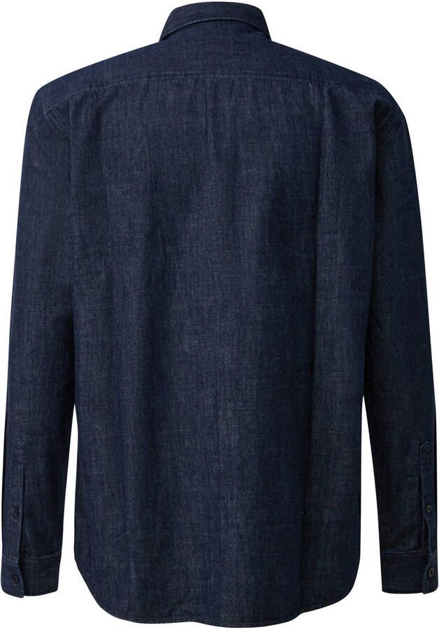 QS regular overhemd donkerblauw - Foto 2