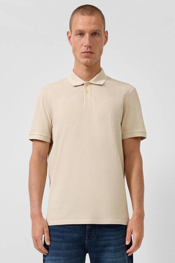 QS regular polo beige