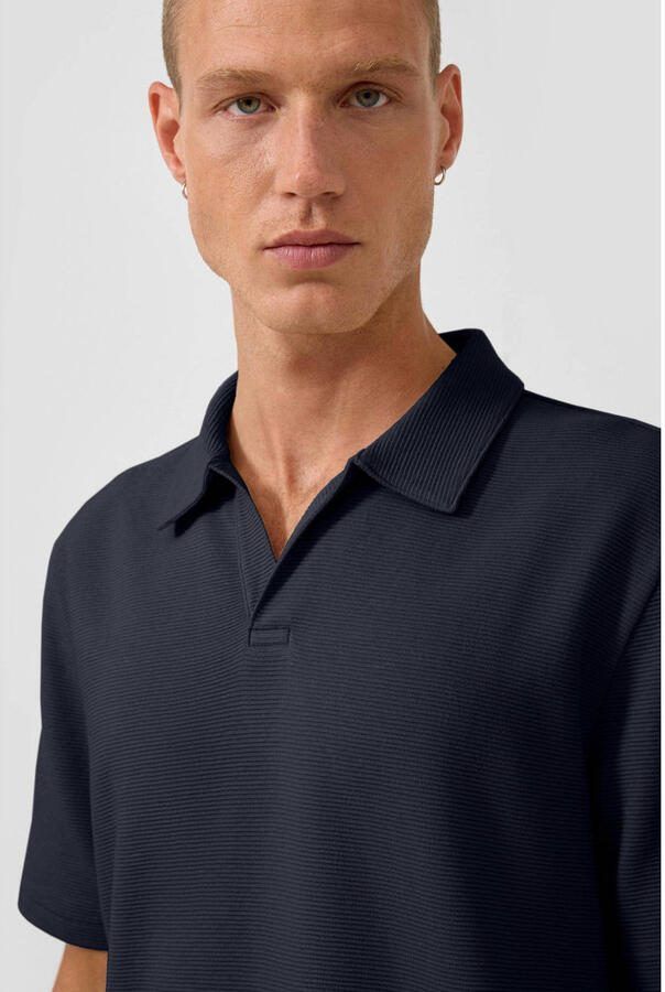QS regular polo donkerblauw - Foto 2