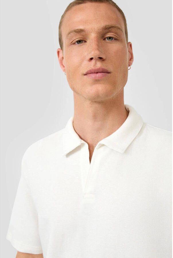 QS regular polo wit gebreid - Foto 2