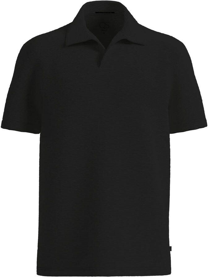 QS regular polo zwart gebreid - Foto 2