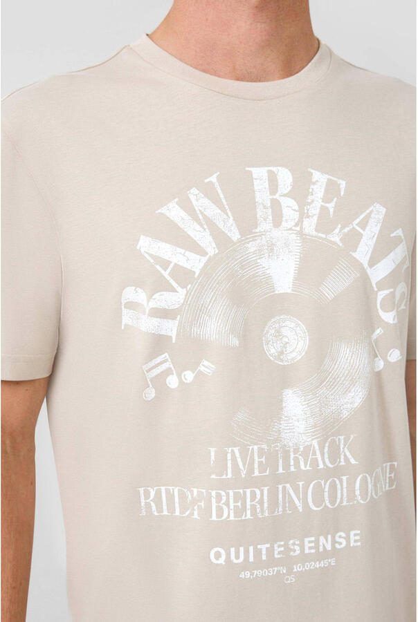 QS regular T-shirt beige - Foto 2