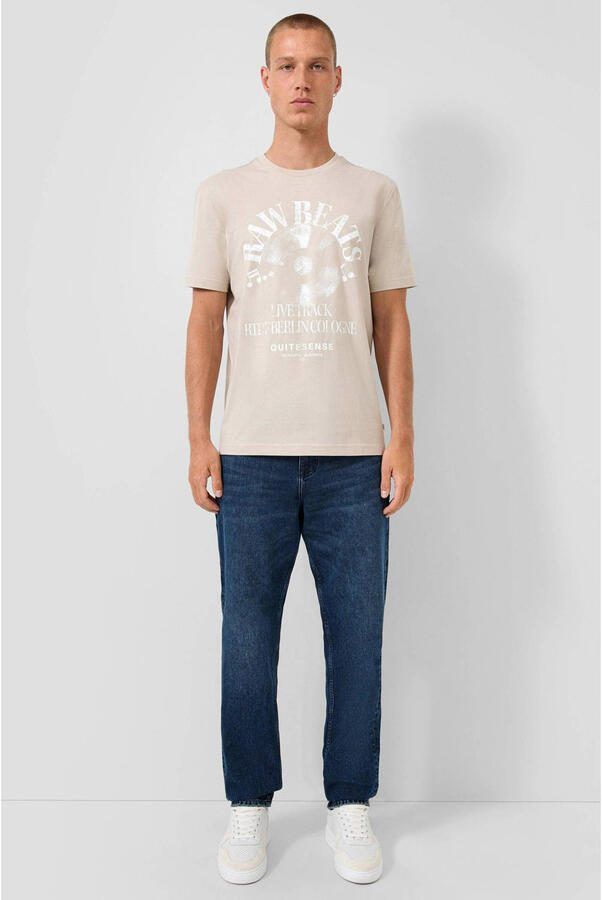 QS regular T-shirt beige - Foto 3
