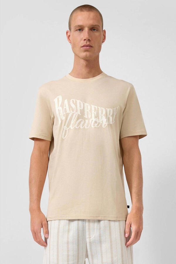 QS regular T-shirt beige