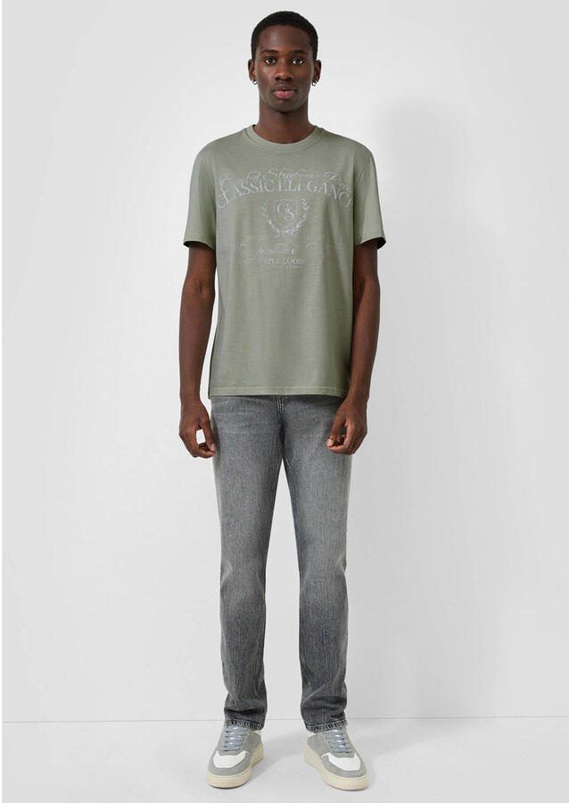 QS regular T-shirt groen - Foto 3
