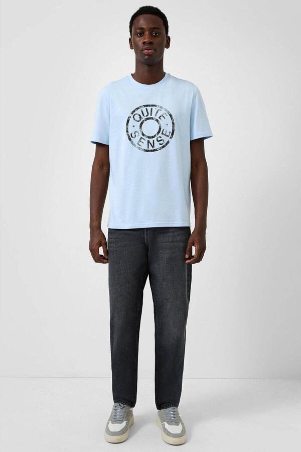 QS regular T-shirt lichtblauw - Foto 2