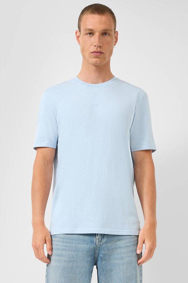 QS regular T-shirt lichtblauw