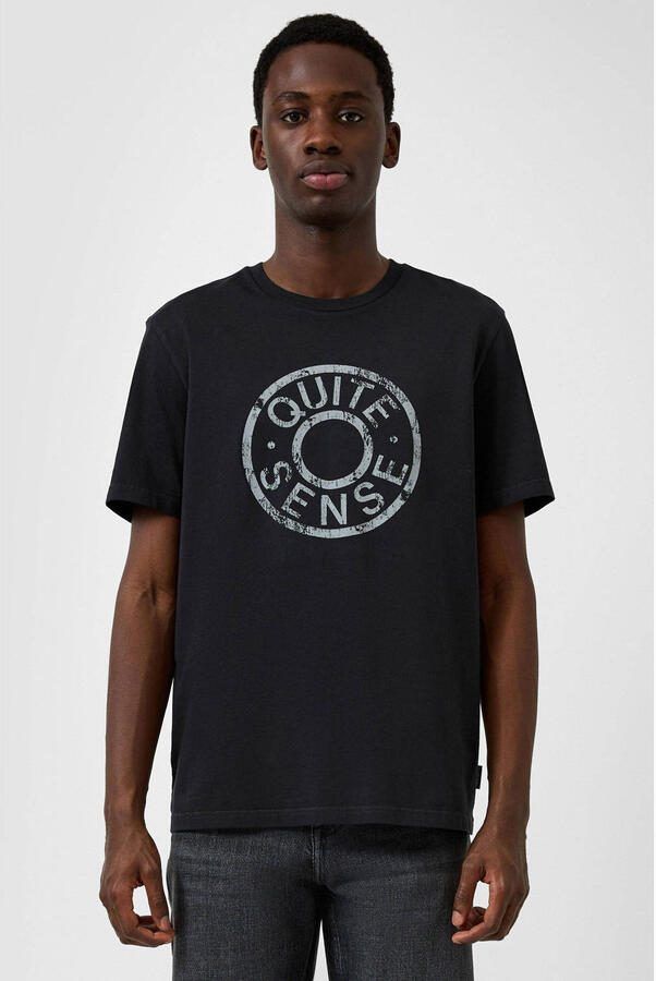 QS regular T-shirt zwart