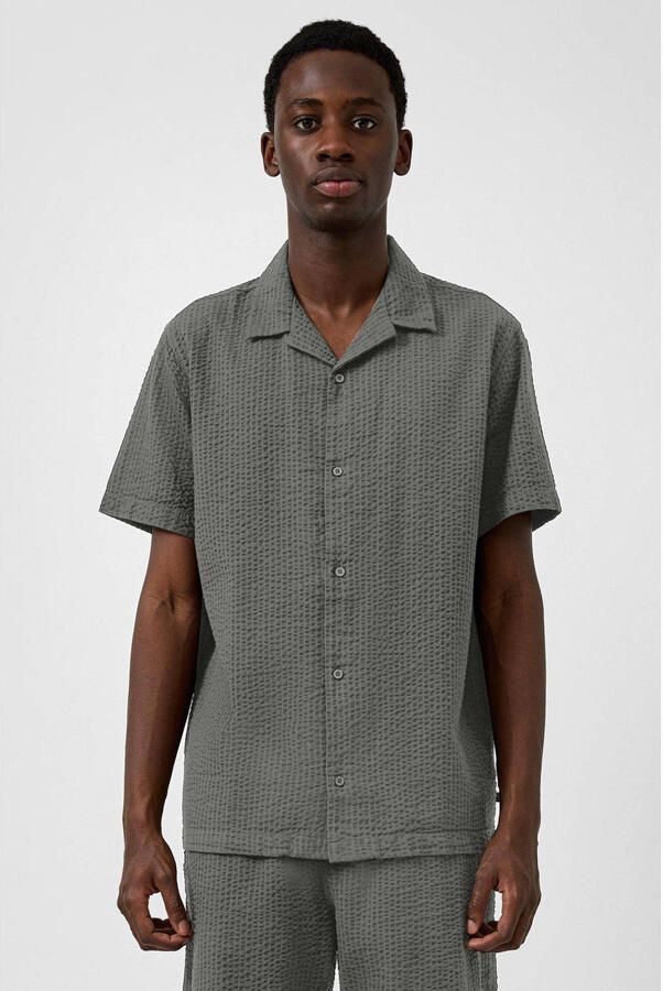 QS relaxed casual overhemd grijs