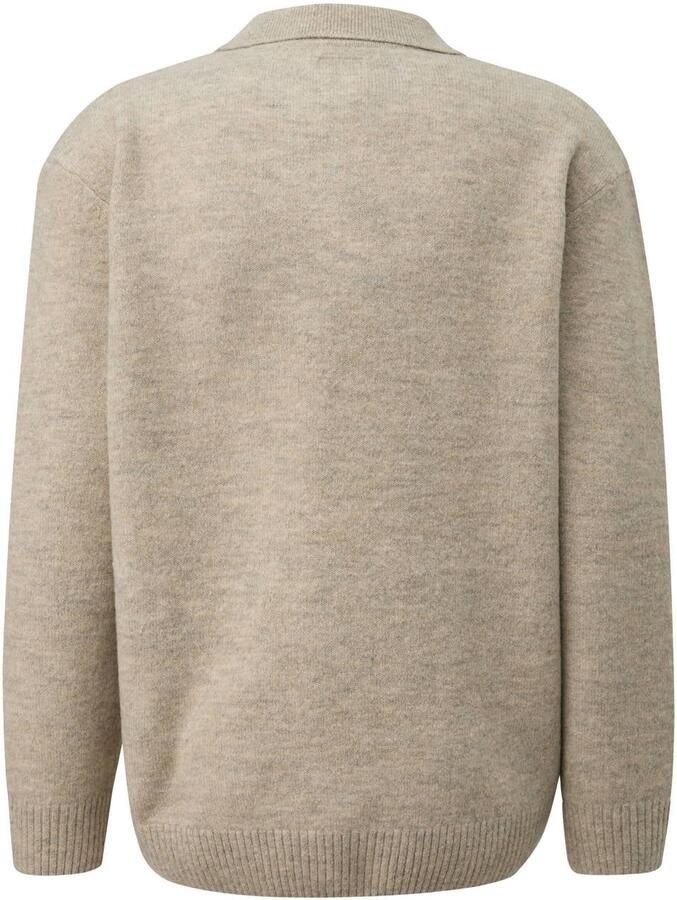 QS relaxed fit gebreide trui beige - Foto 2