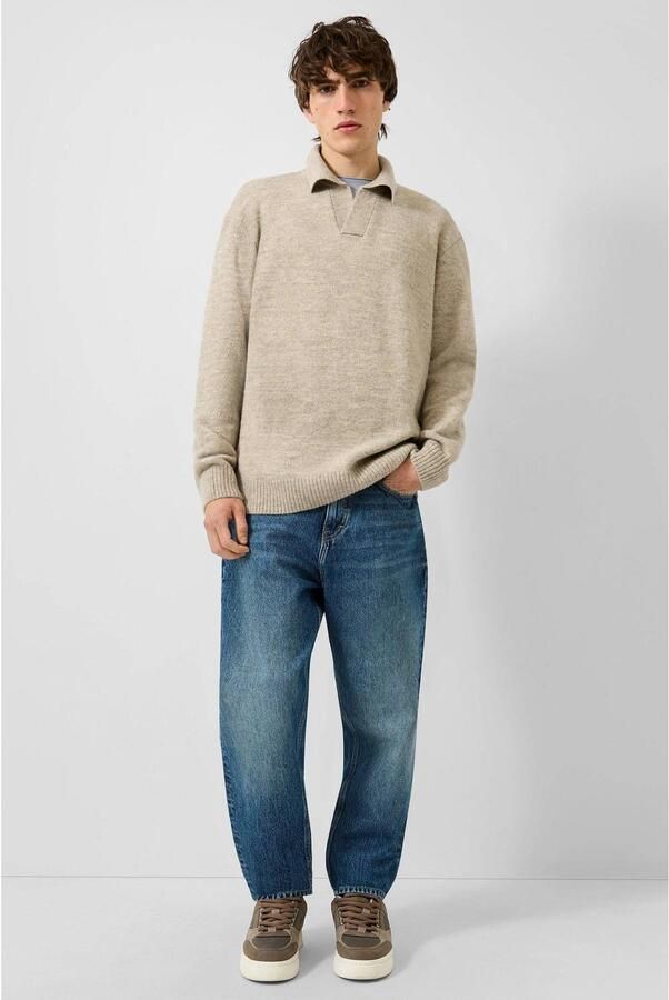 QS relaxed fit gebreide trui beige - Foto 3