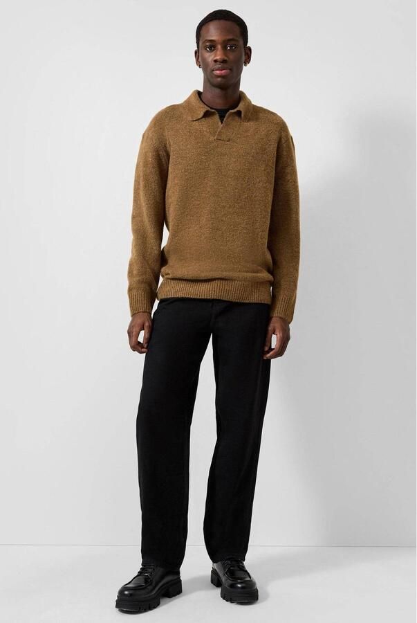 QS relaxed fit gebreide trui bruin - Foto 3