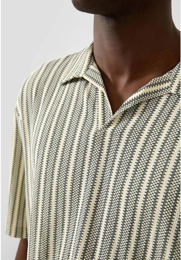 QS relaxed fit overhemd met print grijs - Foto 3
