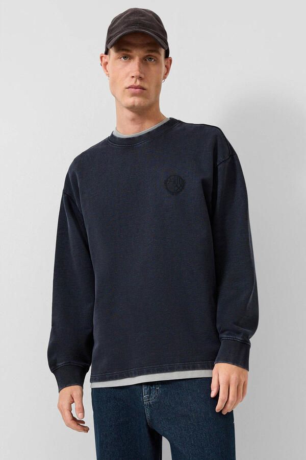 QS relaxed fit sweater marine