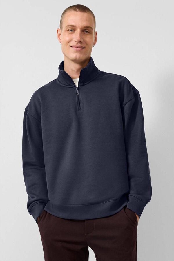 QS relaxed fit sweater marine