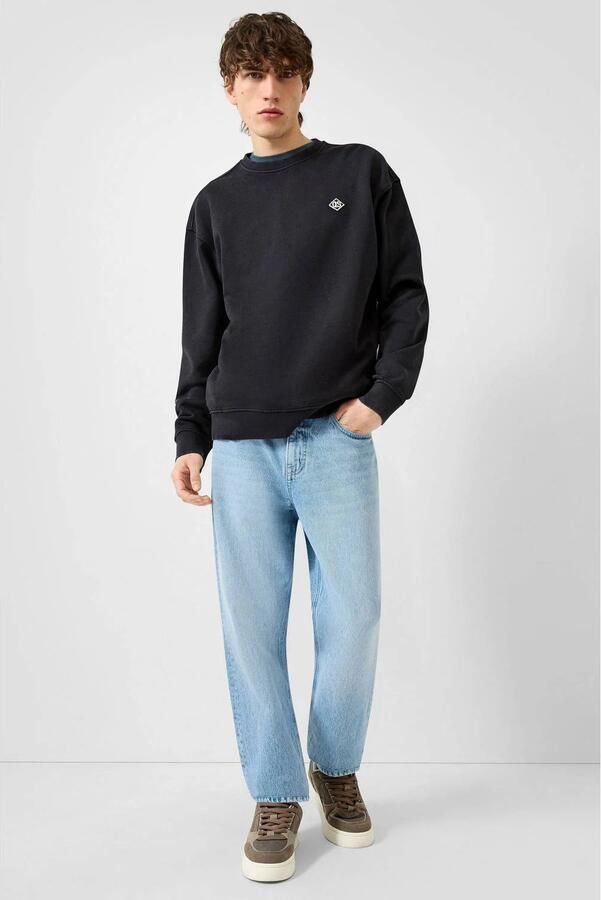 QS relaxed fit sweater zwart - Foto 3