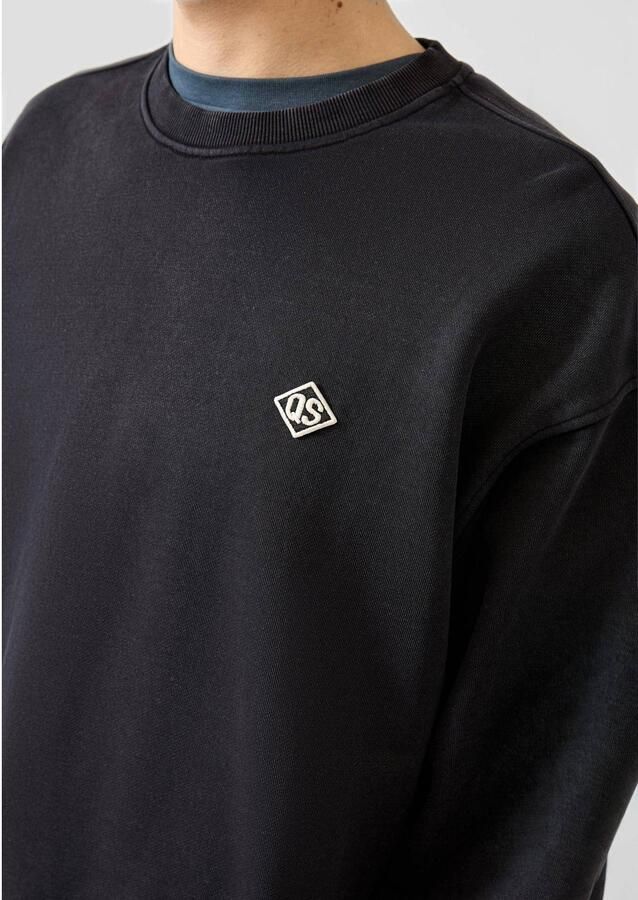 QS relaxed fit sweater zwart - Foto 2