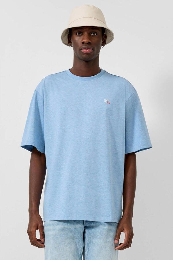 QS relaxed T-shirt lichtblauw