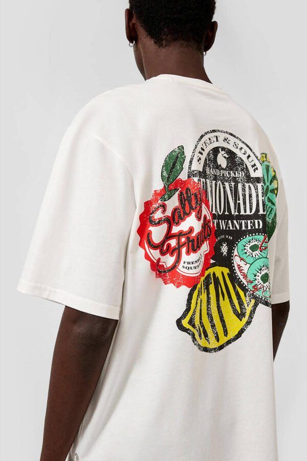 QS relaxed T-shirt met backprint ecru - Foto 3